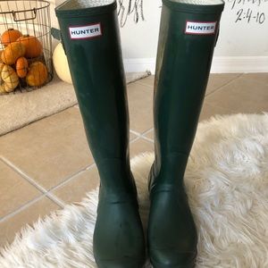 Hunter green boots